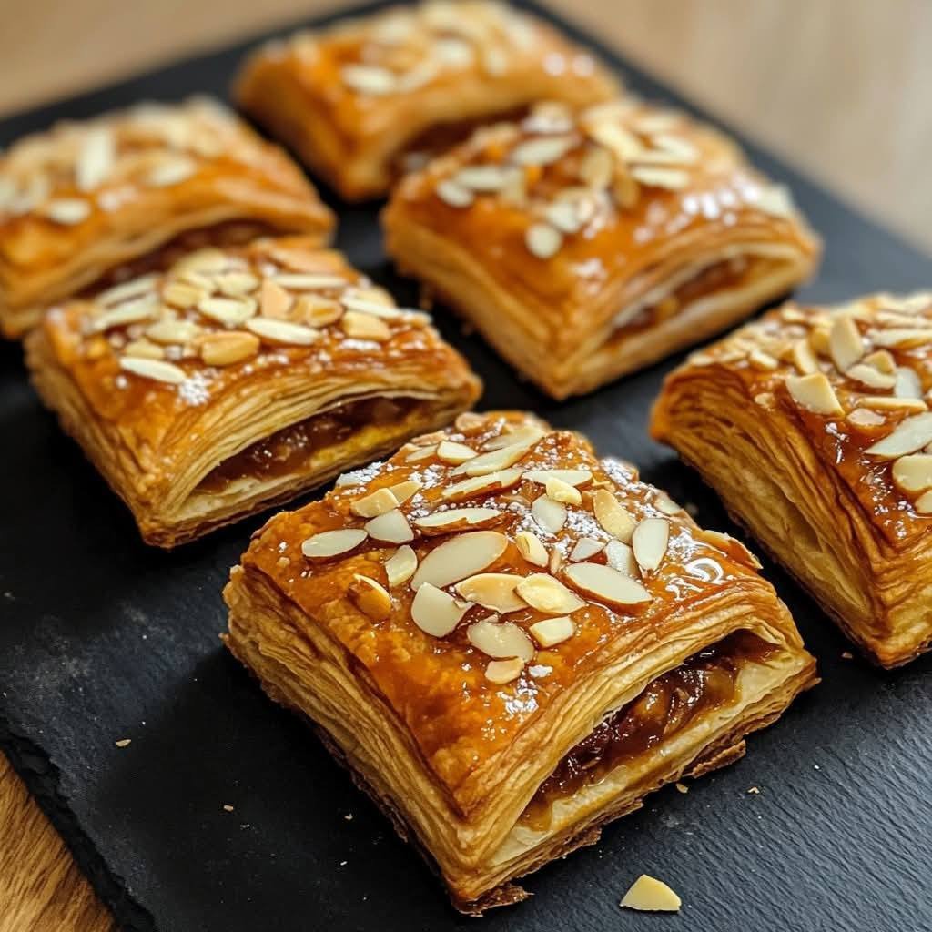 Millefeuille Feuilleté au Mincemeat & Amandes Effilées